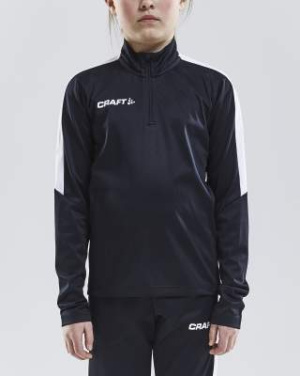 Progress Halfzip LS – T-särk (lastele), Must/valge - Craft (2)