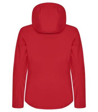 Classic – kapuutsiga softshell-jope (naistele), Punane - Clique (2)