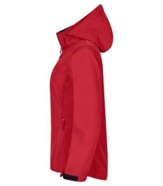 Classic – kapuutsiga softshell-jope (naistele), Punane - Clique (3)