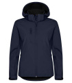 Classic – kapuutsiga softshell-jope (naistele), Tume merevägi