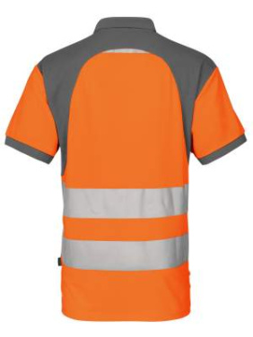 6008 PIQUÉ EN ISO 20471 KLASS 2, Oranž/hall – ProJob (2)