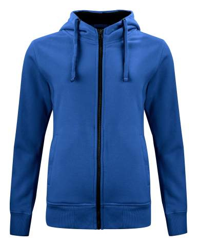 Classic Hoody – täispika lukuga pusa (naistele), kuninglik sinine - Clique (1)