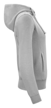 Classic Hoody – täispika lukuga pusa (naistele), hall melanž - Clique (4)