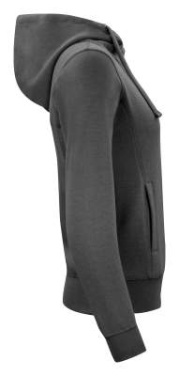 Classic Hoody – täispika lukuga pusa (naistele), antratsiitmelange - Clique (4)