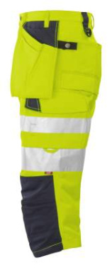 6510 PIRATE EN ISO 20471 CLASS 2 – püksid, Kollane/must – ProJob (3)