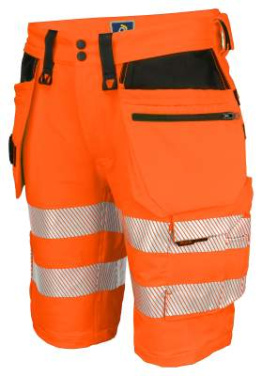 6575 STRETCH EN ISO 20471 CLASS 2/1 – lühikesed püksid, Oranž/must – ProJob (2)