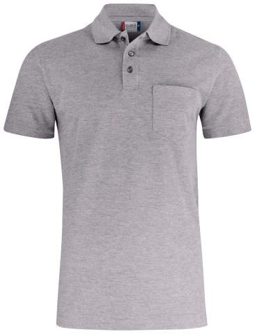 Basic Pocket – polosärk, hall melanž – Clique (1)