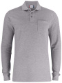 Basic Pocket L/S – polosärk, hall melanž