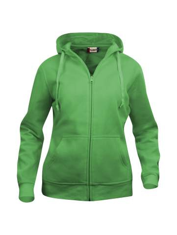Basic Hoody – täispika lukuga pusa (naistele), õunaroheline - Clique (1)