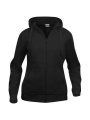 Basic Hoody – täispika lukuga pusa (naistele), must