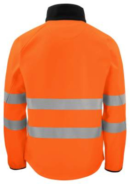 6432 EN ISO 20471 CLASS 3/2 – softshell-jope, Oranž/must – ProJob (2)