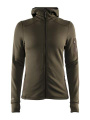 Trict Polartec Hood – täispika lukuga pusa (naistele), Tume oliiv