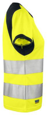 6012 EN ISO 20471 CLASS 2/1 – T-särk (naistele), Kollane/must - ProJob (4)