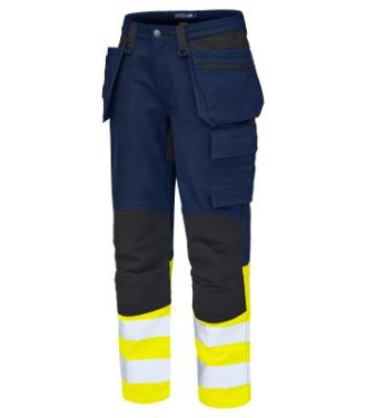 6560 – püksid, EN ISO 20471 CLASS 1, Kollane/merepunane - ProJob (2)