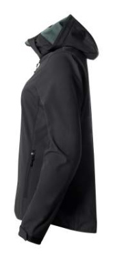 Basic Softshell Ladies – kapuutsiga pusa, must – Clique (3)