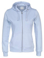 Hood Lady sweatshirt – täispika lukuga pusa, Taevasinine