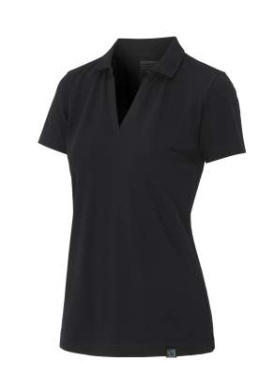 Stretch Lady – polosärk, Must – Cottover (3)