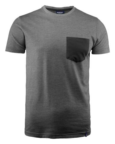 Portwillow – T-särk (unisex), Must melange – James Harvest (1)