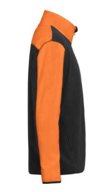 Cortina Fleecejacket – pusa, Must/oranž – Graphix (4)