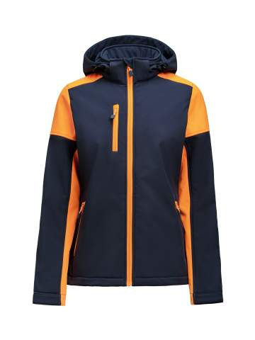 Prime – softshell-jope (naistele), Tumesinine/neoonoranž - Printer PRIME (1)