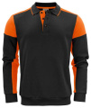 Prime Polosweater Unisex – pusa, Must/oranž
