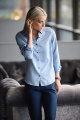 YB55 Jacquard Contemporary Fit – särk (naistele), Taevasinine