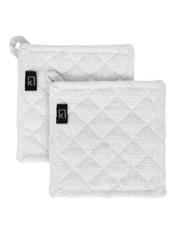Eliza Potholder Recycled 2-pcs – kindad – Kosta Linnewäfveri (1)