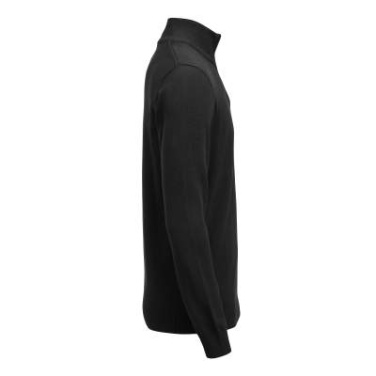 Ashland Halfzip – kootud kampsun (unisex), Must – James Harvest (4)
