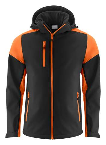 Prime – softshell-jope (meestele), Must/oranž – Printer PRIME (1)