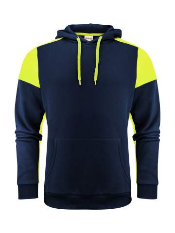 Prime – kapuutsiga pusa (unisex), Tumesinine/neoonkollane - Printer PRIME (1)