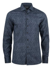 IB37 Poplin Slim Fit – särk (meestele), Tumesinine lilleline