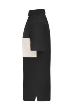 Värviplokkidega unisex polosärk OCS Standard, must/liivakivi – James & Nicholson (2)