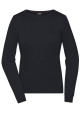 Naiste ümara kaelusega pullover, must