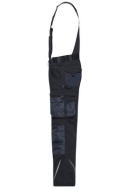Tööpüksid rinnatükiga - STRONG - GRS, must/antratsiithall – James & Nicholson (2)