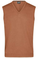 Meeste V-kaelusega pullover, kaamel