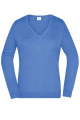 Naiste V-kaelusega pullover, liustiku-sinine