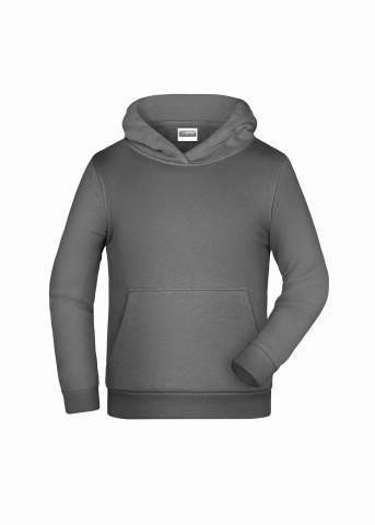 Laste promo kapuutsiga dressipluus, tumehall – James & Nicholson (1)