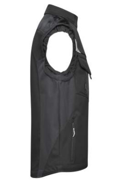 Tööriiete softshell-vest – STRONG, must/must – James & Nicholson (3)