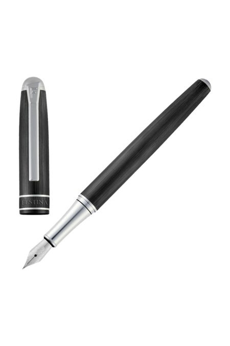 Täitesulepea Classicals Brushed must & kroom, tootepilt (1)