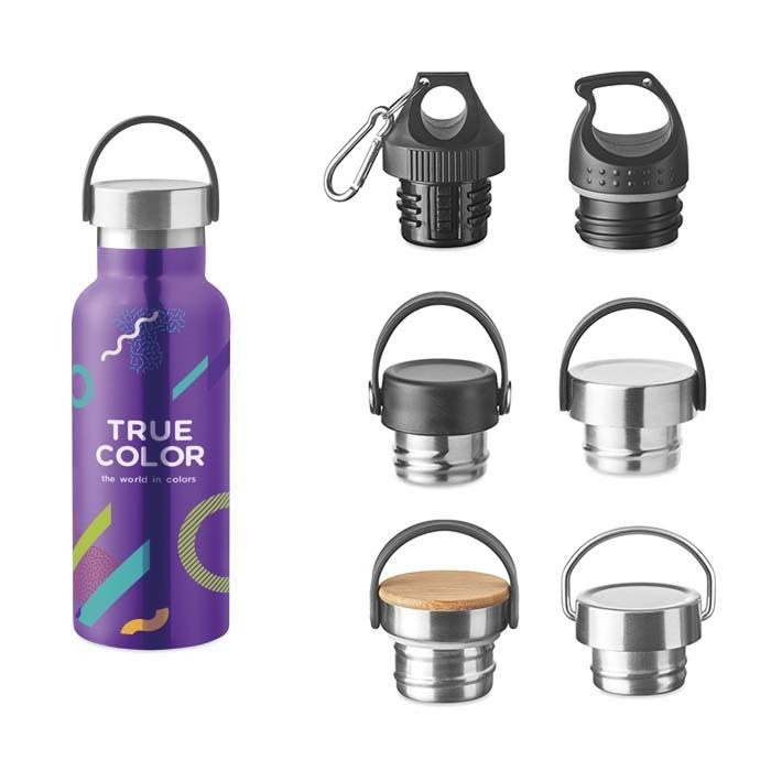 500 ml pantone'iga sobitatud topeltseinaga roostevabast terasest pudelid., tootepilt