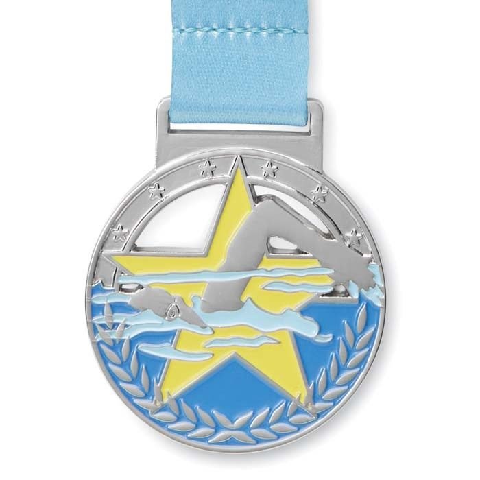 Tsingisulamist medal pehme emailiga. Aasaga õmmeldud paelad., tootepilt