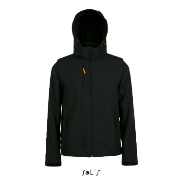 Eemaldatava kapuutsi ja varrukatega softshell-jope TRANSFORMER, Must, 4XL, tootepilt (2)