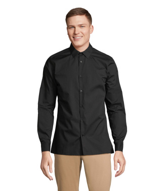 BAILEY MEESTE POPLINSÄRK, Must, 4XL, tootepilt (3)