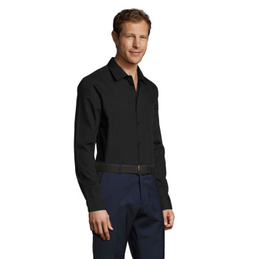 BALTIMORE FIT POPLIN SÄRK, Must, S, tootepilt (2)