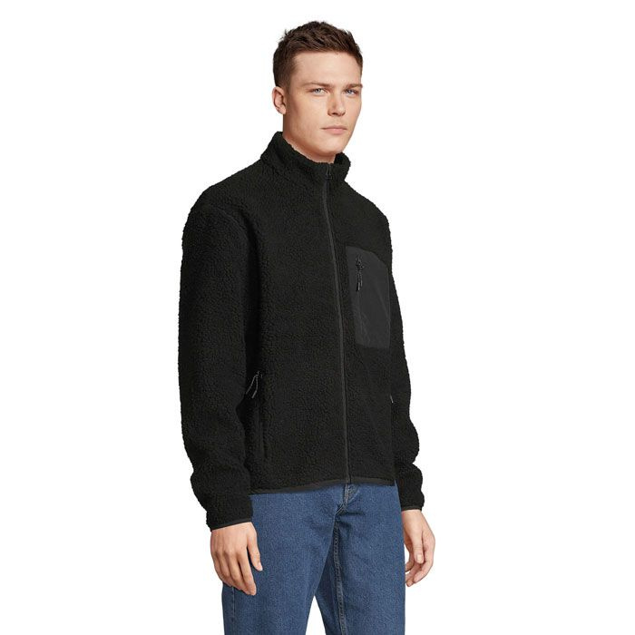 FURY UNISEX SHERPA JAKK, Süsinikhall/must, XS, tootepilt (1)