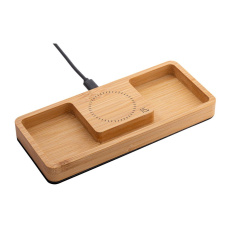 Juhtmevaba laadijaga lauaorganisaator REEVES-BAMBOOCHARGE, 15 W