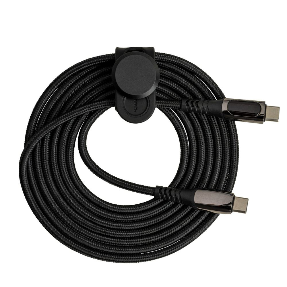 Ekraaniga USB-C kaabel kaablisidemega REEVES-CONVERTICS DIGITAL, must, 100 W (1)