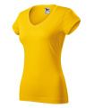 MALFINI Fit V-neck – naiste T-särk, kollane