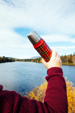 THERMOS Jubileum 0,5 l – termospudel, värvus: punaseruuduline, tootepilt (4)