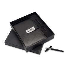 Windsori kinkekomplekt märkmiku ja pastakaga, must